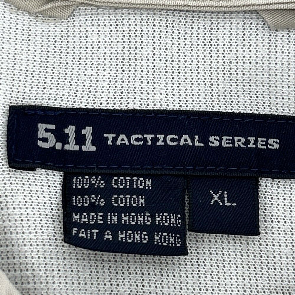 5.11 Tactical Series Shirt Men's XL Khaki Button Up Double Pocket Canvas Vented - Picture 3 of 8